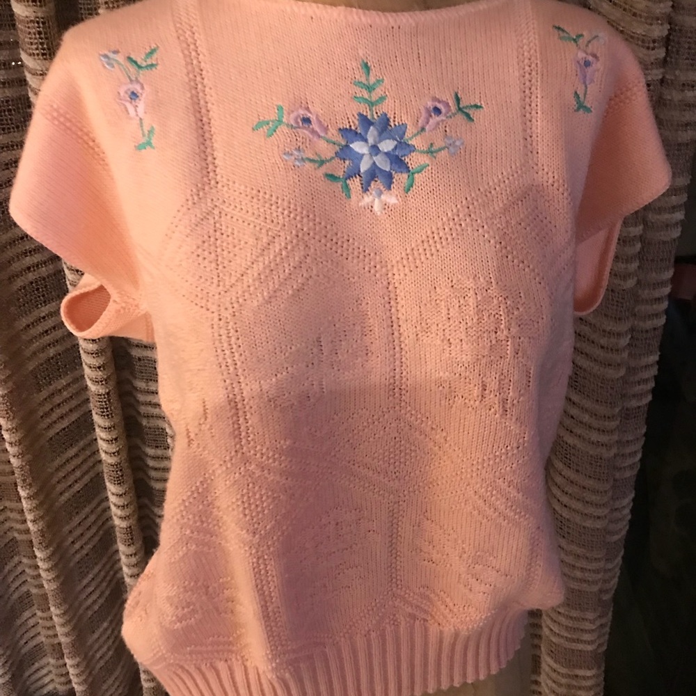 Vintage Hand made sweater hand embroidered